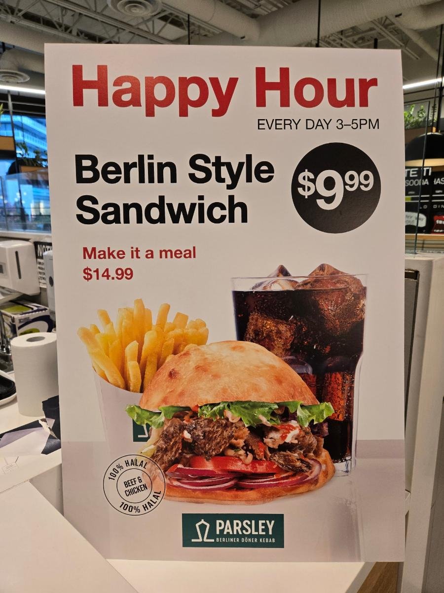 Parsley Berlin Style Doner happy hour